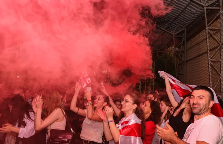 Students watched Georgian national team’s historic match at IBSU