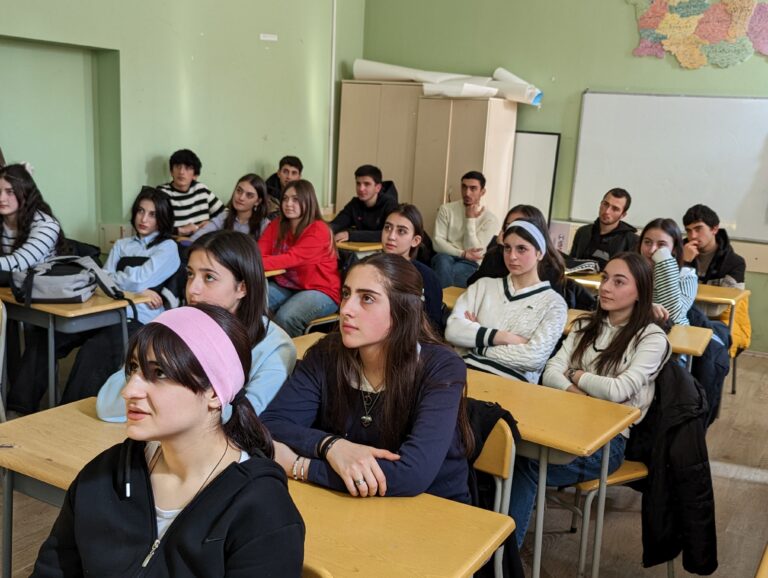 IBSU marketers visit Akhaltsikhe schools