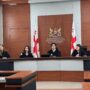 (Geo) სამართალმცოდნეობის და საჯარო ადმინისტრირებისა და სახელმწიფო მმართველობის პროგრამების სტუდენტები საქართველოს საკონსტიტუციო სასამართლოში იმყოფებოდნენ