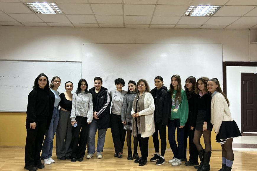 Journalism program students meet with director and journalist Nargiza Gardapkhadze