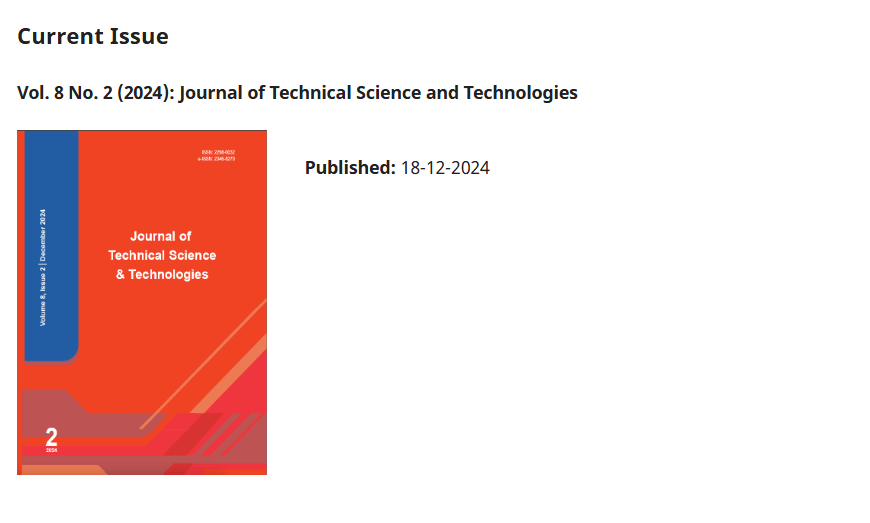School of Computer Science and Architecture published December 2024 issue of Journal of Technical Science and Technologies