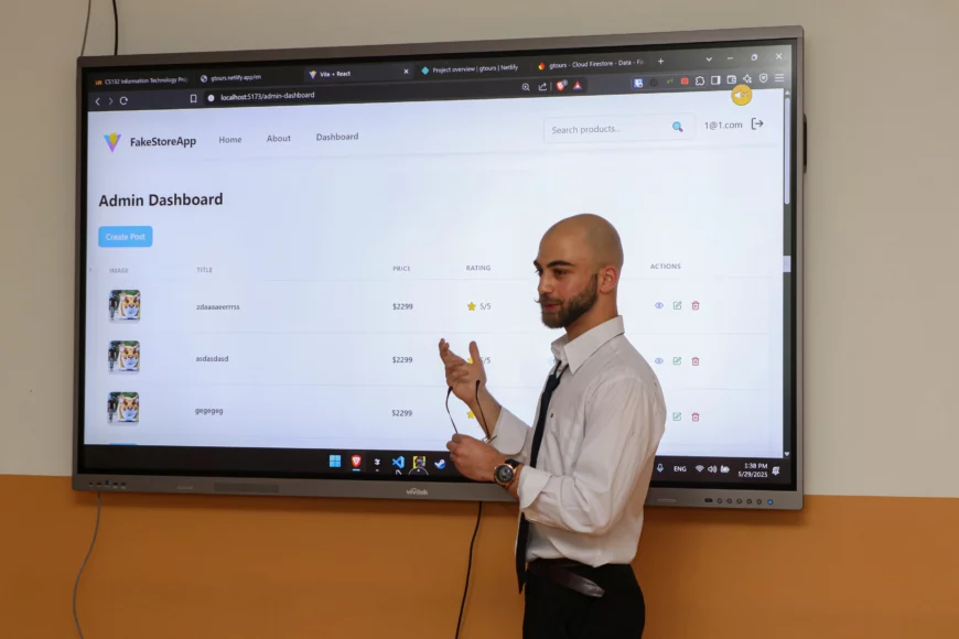 IBSU student leads intensive React course